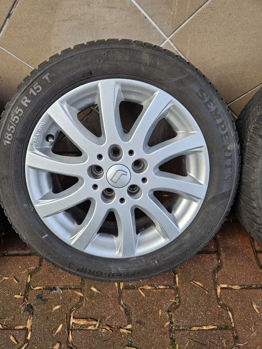 Felgi Koła 15" Skoda Fabia Vw Polo 5x100 ET35 +185.55.15 Semperit