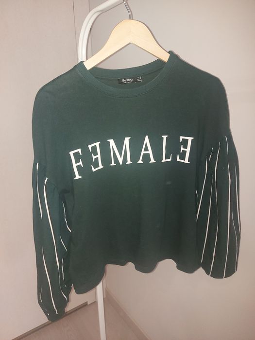 Bluza z koszulowym rękawem bershka S
