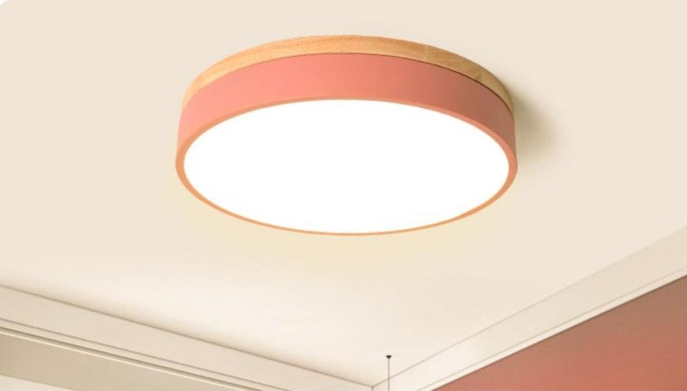 Candeeiro de teto LED NOVO e sem uso, 30 cm, 24W,3000K, Rosa