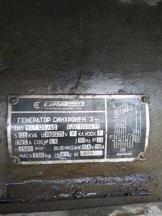Продам Генератор 125 кВ.