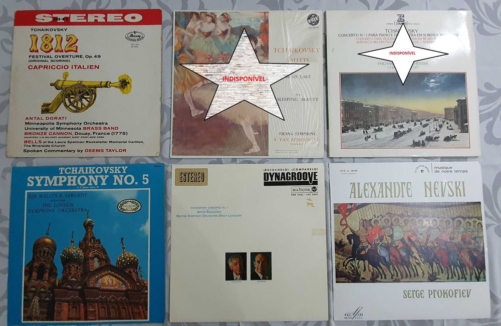 4 Vinyl Records (LPs) – Classical Music (Tchaikovsky & Prokofiev)