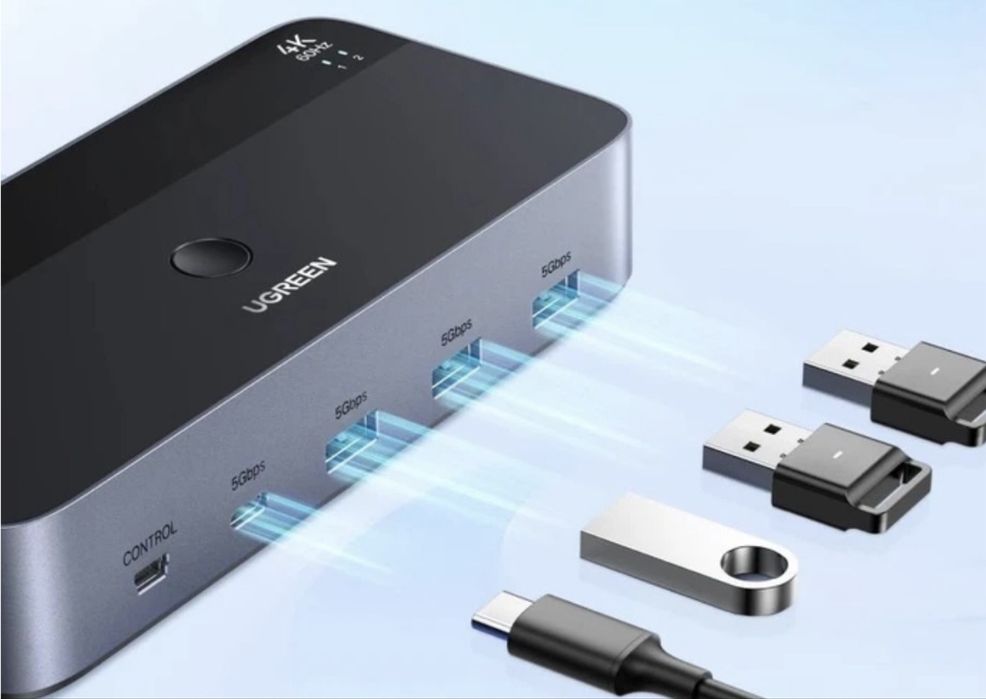 KVM-перемикач UGREEN AK500 HDMI 4K Dual