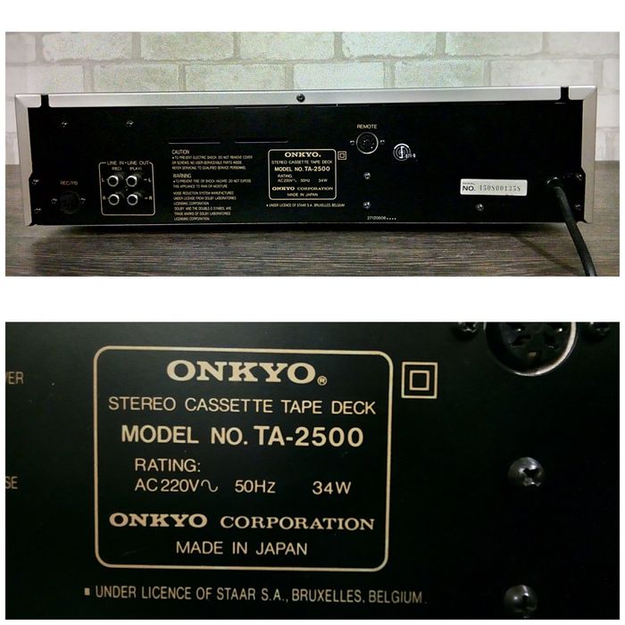 Onkyo Integra TA-2500 Stereo Cassette Tape Deck 1984-86