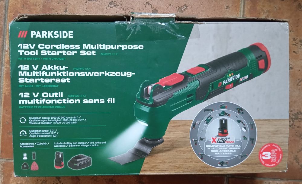 Máquina multifunções com bateria Parkside 12V