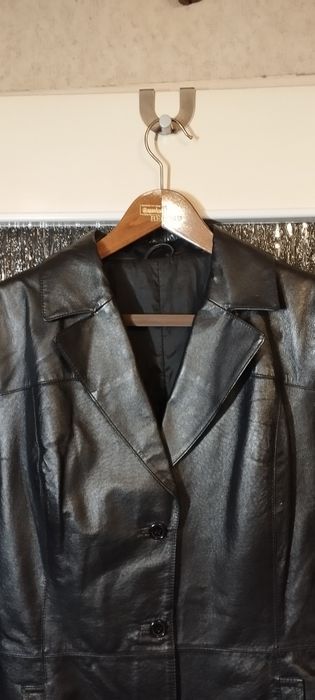 Płaszcz skórzany czarny skóra naturalna goth alternative grunge alt st