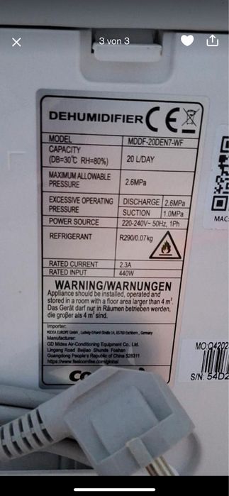 Осушувач повітря  comfeе