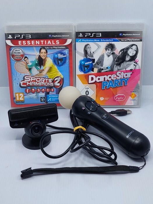 Kontroler pad Sony PS move PS3 + gry