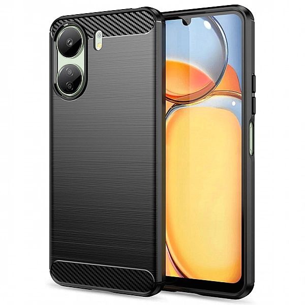 Etui pancerne do Xiaomi Redmi 13C / Poco C65 - czarne plecki ochronne