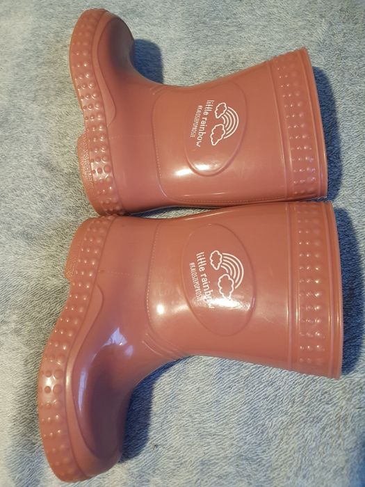 Kalosze różowe w odcieniu wrzosowym firmy Kalosze poproszę r. 21-22