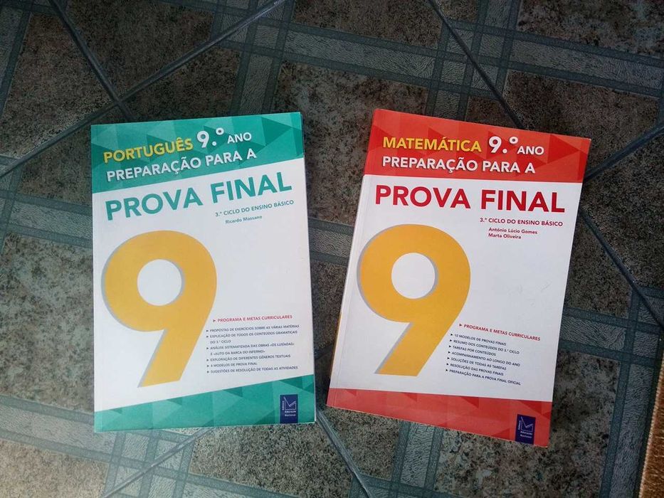 Livros de preparação para a Prova Final do 9º ano, IMPECÁVEIS!