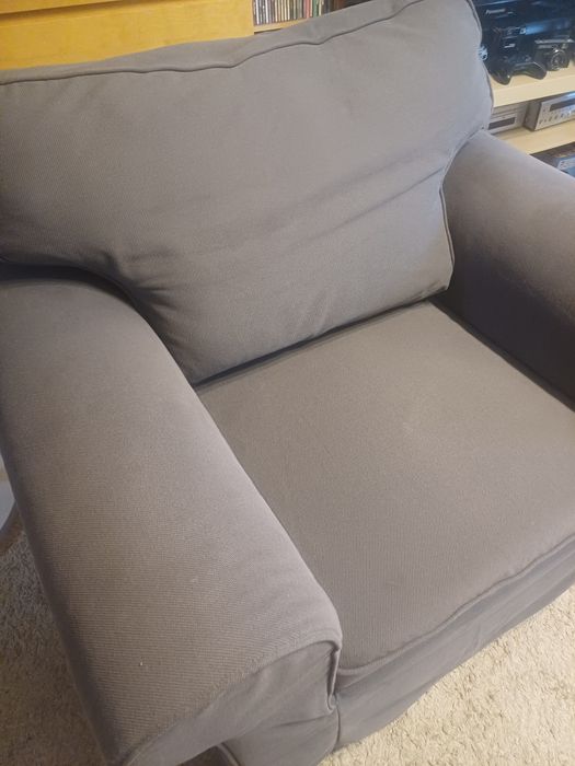 IKEA EKTORP Fotel Hakebo ciemnoszary