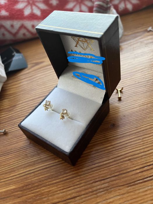 Kolczyki piercing kryształki