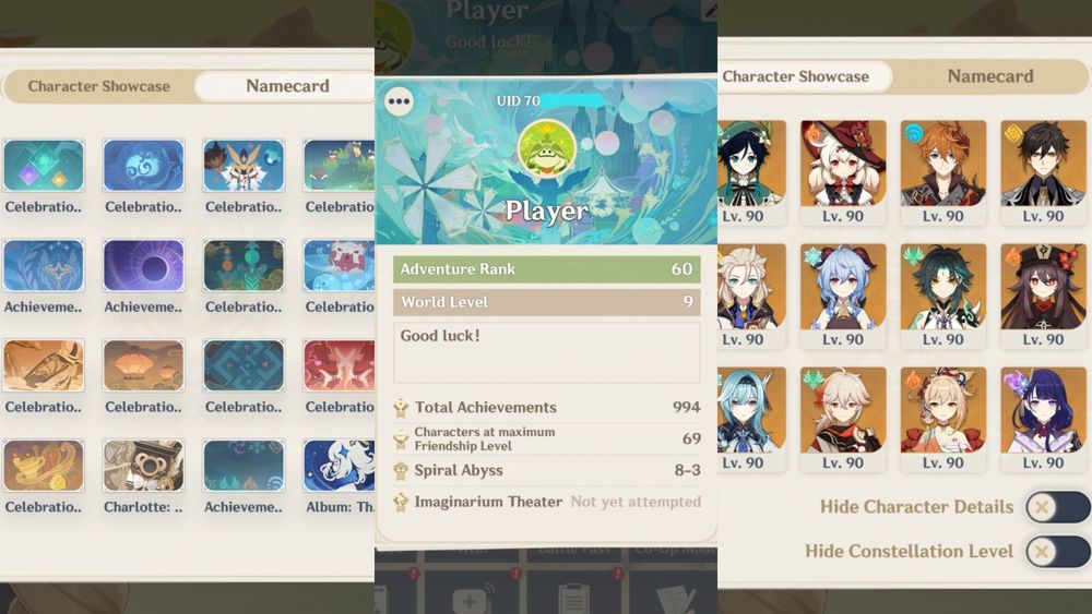 Аккаунт у Genshin Impact 60 AR EU багато легендарок + Honkai Impact