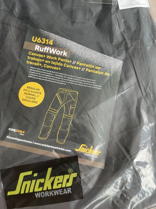 152 Spodnie robocze snickers 6314 czarne ruffwork canvas Szczecin ...