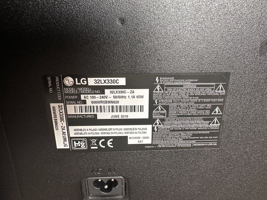 LG 32'' LX330C Direct LED -Uszkodzony