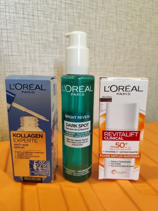 l'oreal Флюїд для обличчя Гель для очищення умивалка Антивікова сироватка