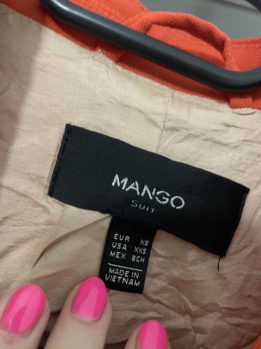 Pomarańczowa marynarka Mango rozmiar XS