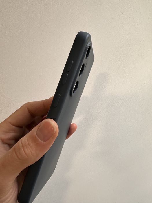 Etui Plecki Silikon granatowe + SZKŁO do SAMSUNG GALAXY S25 FE