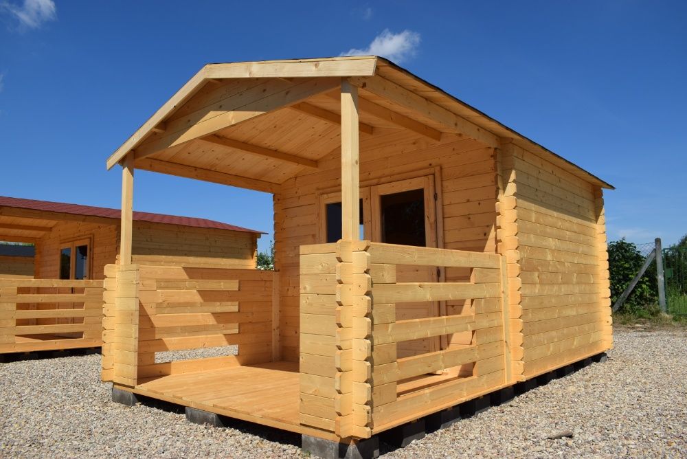 domek letniskowy z tarasem*5x3*15 m2*ogrodowy*domki*balik ścian 34mm