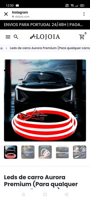 Luzes LED's para automóveis