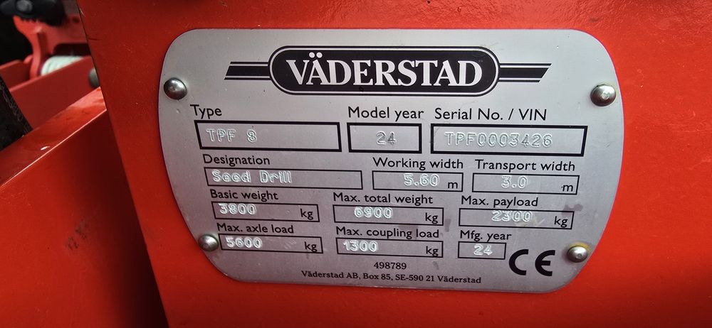 Сівалка Vaderstad Tempo TPF 8 (2024р)