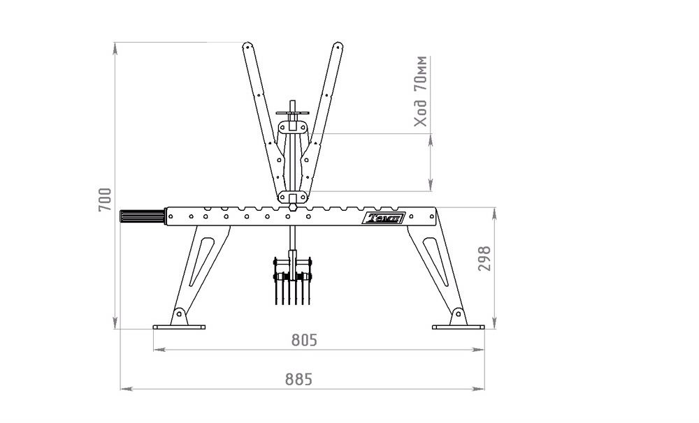 Рихтувальний міст міцний, інструмент для рихтовки. Споттер. Пуллер.