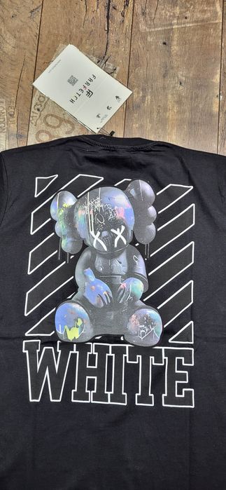 Off white czarna koszulka męska młodzieżowa t-shirt bawełna premium L