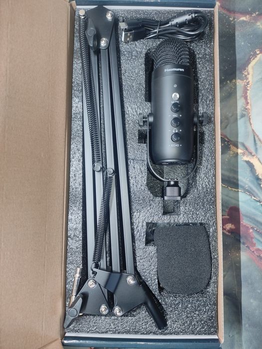 Конденсаторный USB-микрофон Haomuren (ZealSound) K66S-C

Для стримов,