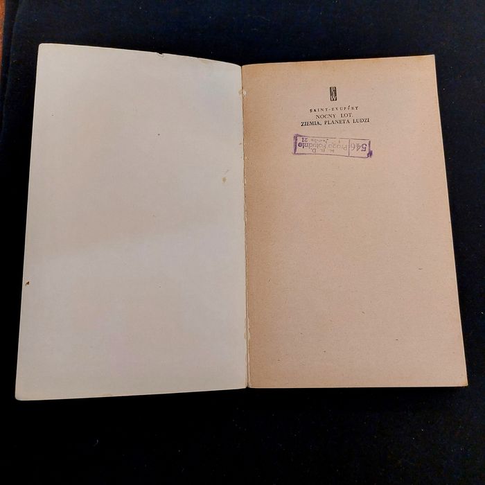 Nocny lot. Ziemia planeta ludzi. Exupery