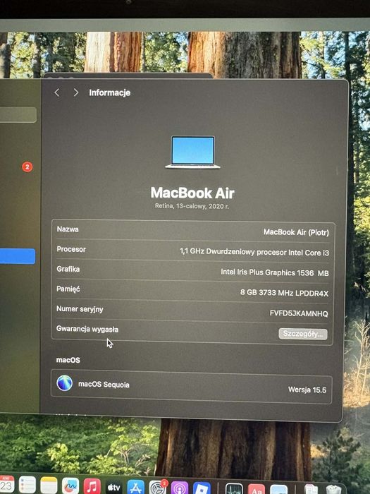 Macbook air 2020 I3