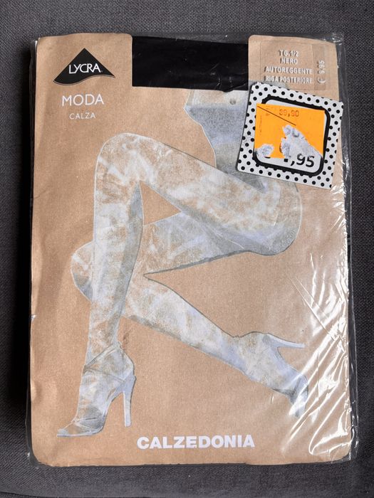 Nowe Pończochy czarne TG. 1/2 samonośne Calzedonia nowe