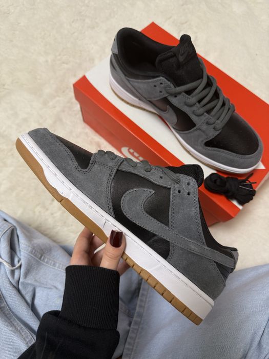 (38-45) кросівки Nike SB Dunk Low TRD Dark Grey Black чорні з сірим