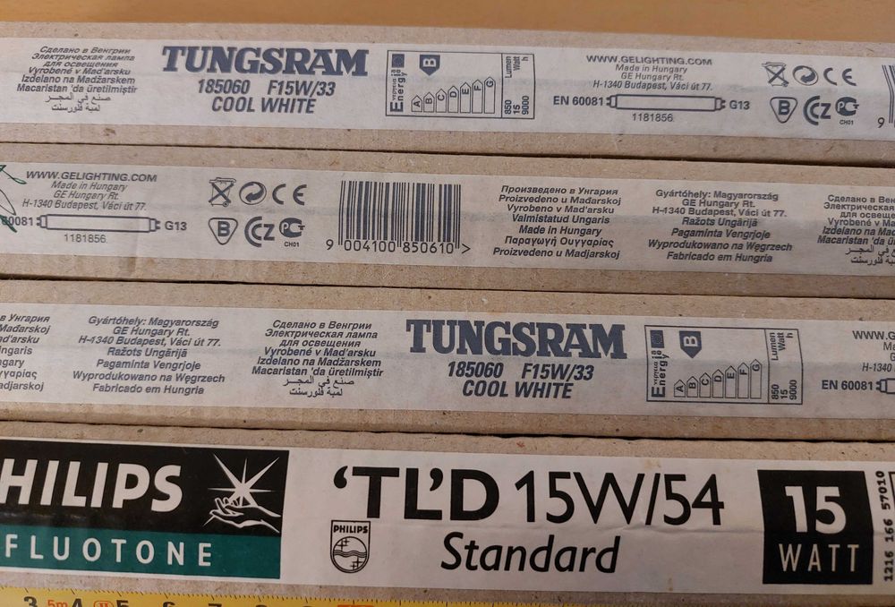 Świetlówki F15T8 cold white - 4 szt., KRK