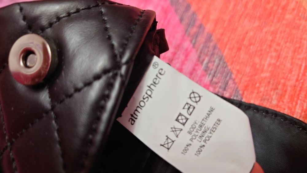 ~*ATMOSPHERE*~ PRIMARK mikro torebka NOWA czarna pikowana łańcuch