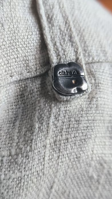 100% szerokie, lniane spodnie claire.dk, r. M