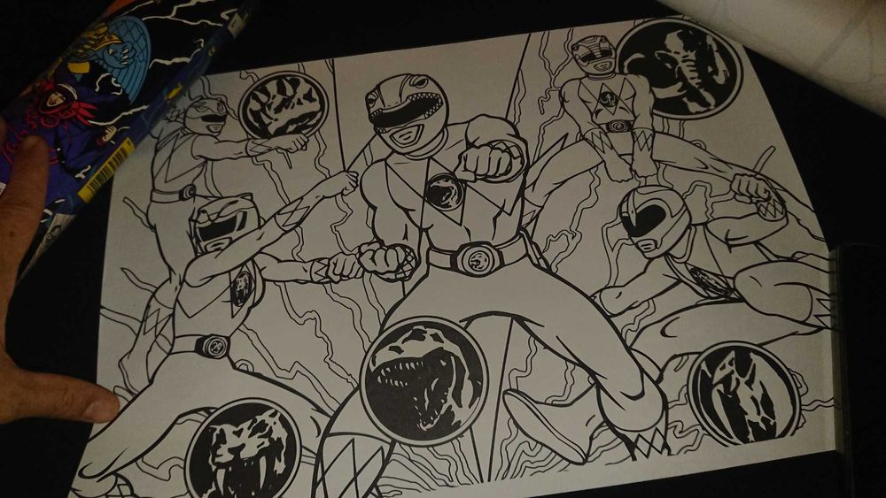 Tuba + 4 plakaty Poster Art Power Rangers vintage 1994 Saban