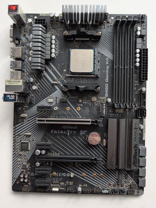 Motherboard B450 + CPU Ryzen 1200 + 8GB - 25 EUR