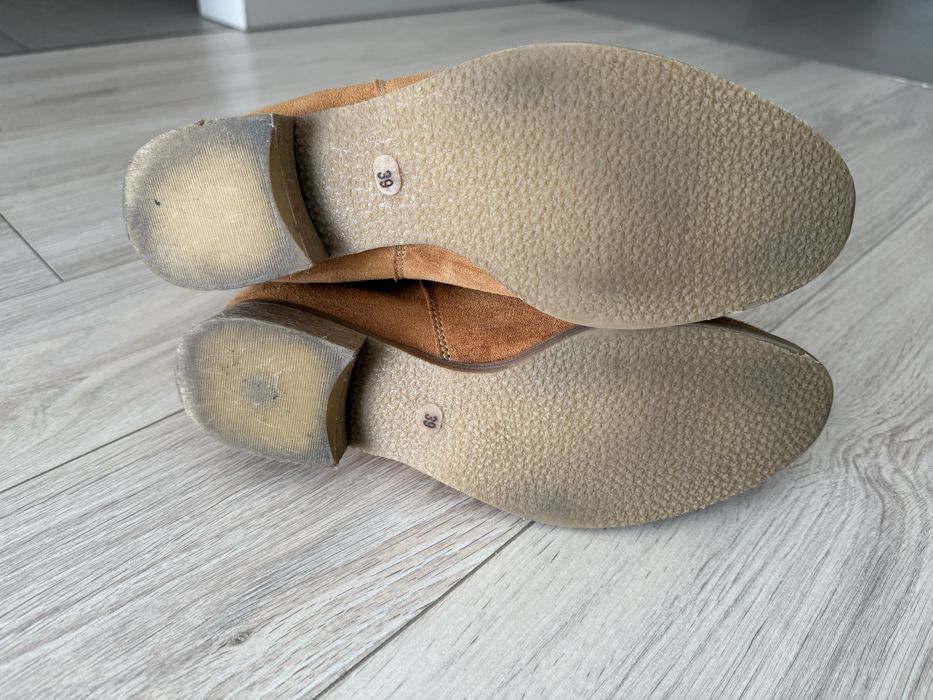 Botki Wojas jak nowe brąz 39 zamszowe