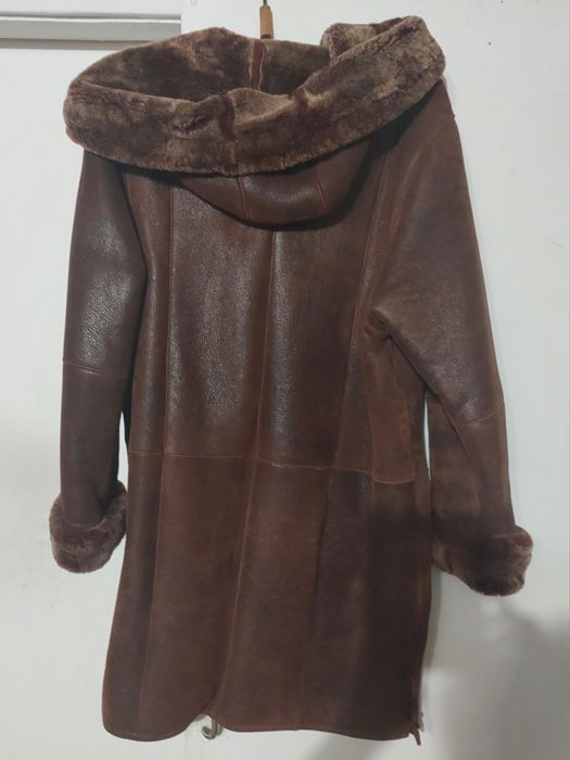 Дублянка коричнева жіноча. Зимова, натуральна. 52-54 розмір