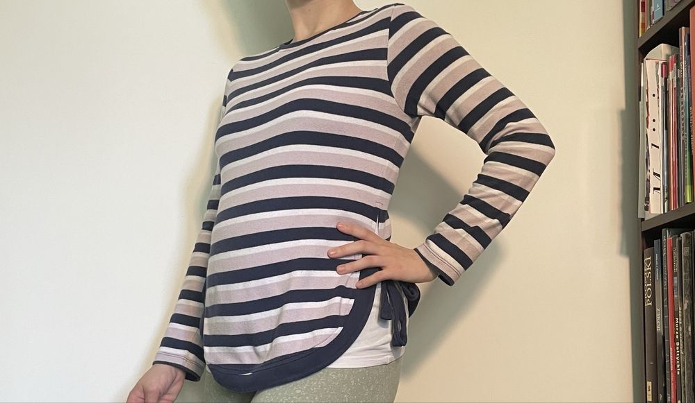 Sweter ciążowy w paski XS/S