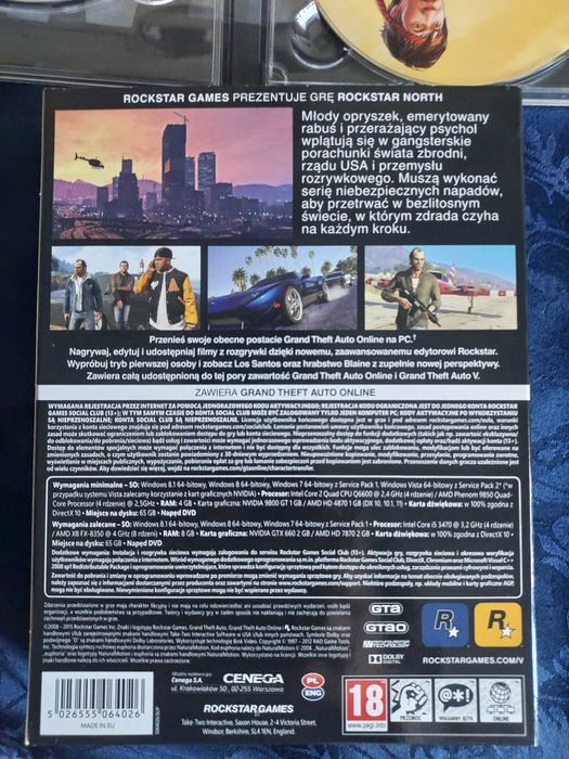Gra PC DVD Grand theft auto V five