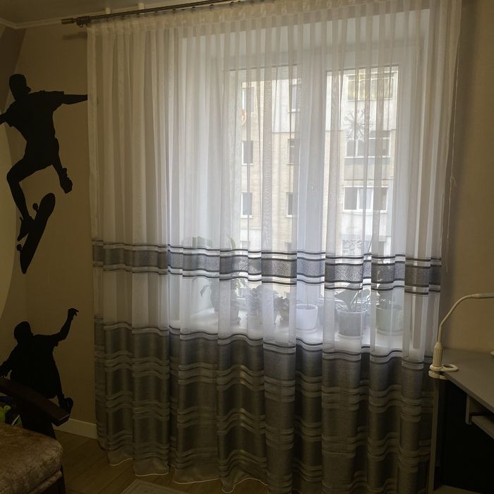 Тюль сітка грек з ефектом льону