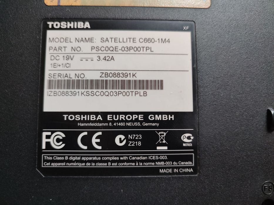 Toshiba Satellite c660 -1M4