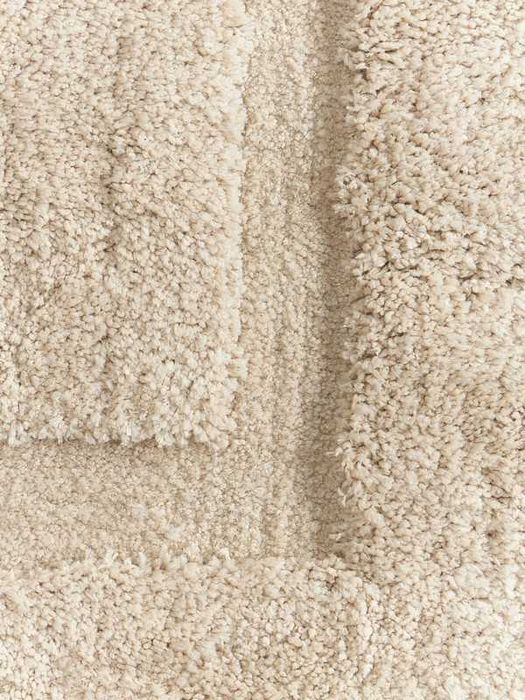 Puszysty chodnik z długim włosiem wypukła struktura Genève beż 80x200
