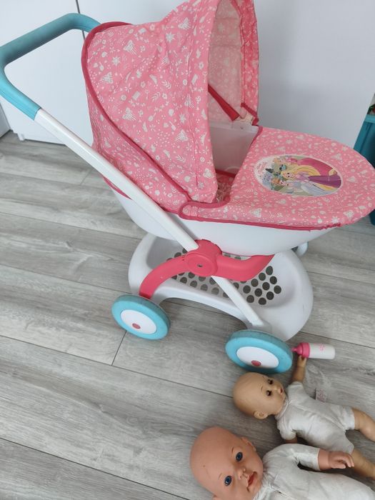Wózek dla lalek głęboki lalki butelka poduszka smoby