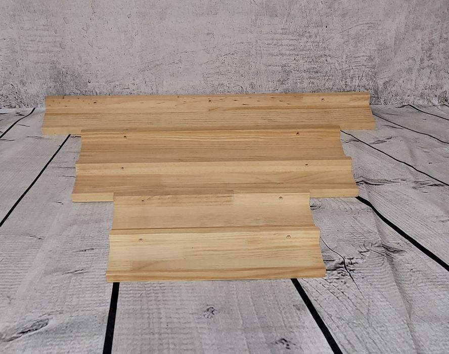 5x półka wisząca drewniana 40 60 i 80cm cena za komplet