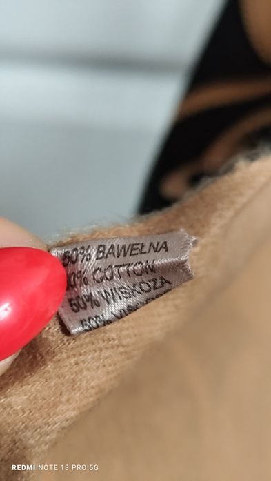 Szalik jak nowy brązowy czarny monogram