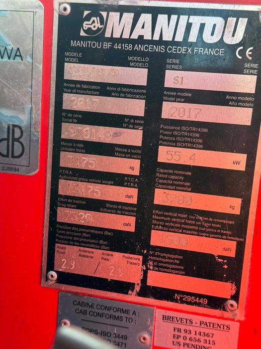 Manitou MT932  rok 2017 , 3692 mt super stan , gotowa do pracy !!!