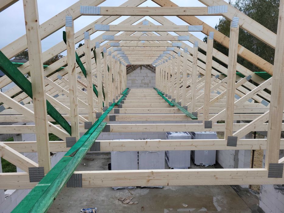 wiązary dachowe, bindry, drewno c24, gotowa więźba