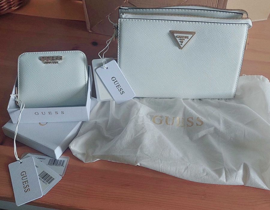 Conjunto mala e carteira - Guess Novo